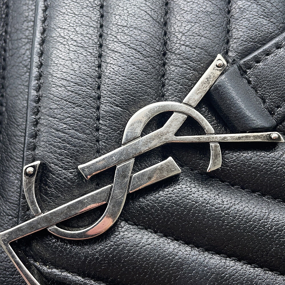 Saint Laurent Paris Handbag College Leather Chain Shoulder Bag Black - Picture 12 of 12